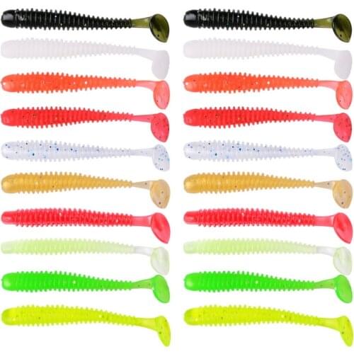20pcs Soft Jig Fishing Lure Silicone Swimbait Bass Bait 50mm 60mm 70mm Lures for Fishing Simulation Soft Fish Leurre Tackle