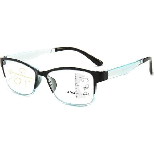 2020 transparent Progressive multifocal reading glasses men far near multifocal glasses women anti-blue presbyopic eyewear