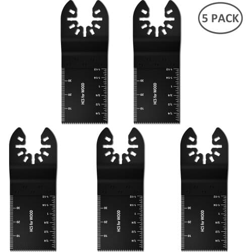 5Pack Multi-Function Saw Blade Accessories Oscillating MultiTool Saw Blades for Renovator Power Wood Cutting Tool Bits