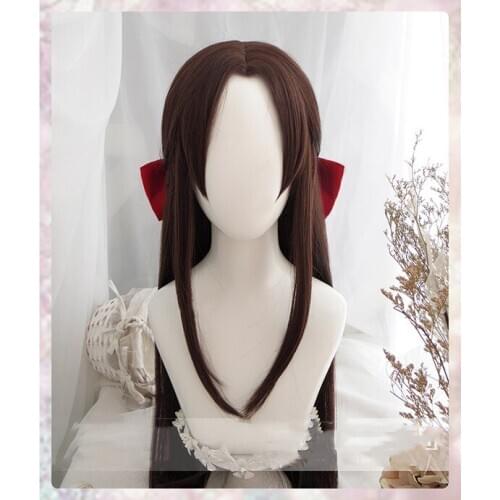 Anime Kakegurui Compulsive Gambler Yuriko Nishinotōin Wigs Long Heat Resistant Synthetic Hair Cosplay Wigs (Only Wig ) + Wig Cap