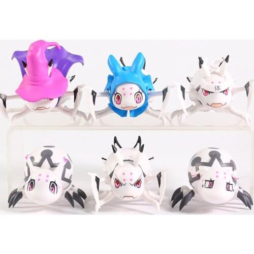 Anime So Im a Spider , So What? Q Ver PVC Figures Toys Dolls 6pcs/set