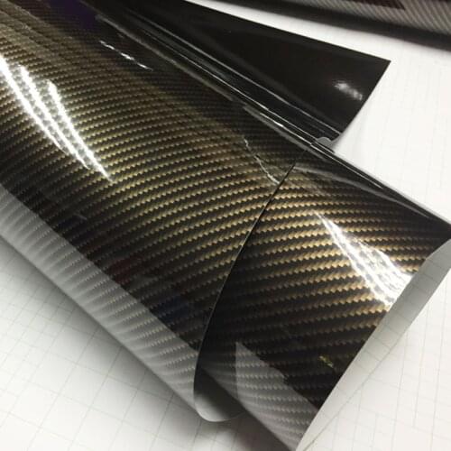 Car Styling Glossy 2d Carbon Fiber Vinyl Film high glossy warp Motorcycle Car Stickers Accessories Waterproof Automobiles