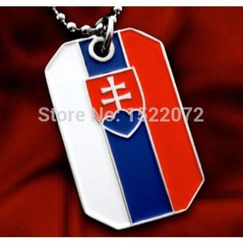 HOT SALES SLOVAKIA FLAG CROSS OF LORRAINE COAT OF ARMS CRAFTS CHEAP personalized flag dog tags