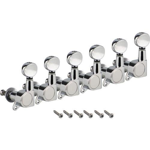 Fleur Tuning Pegs / Strings for Stratocaster / Tele / Acoustic Guitar 6L Silver