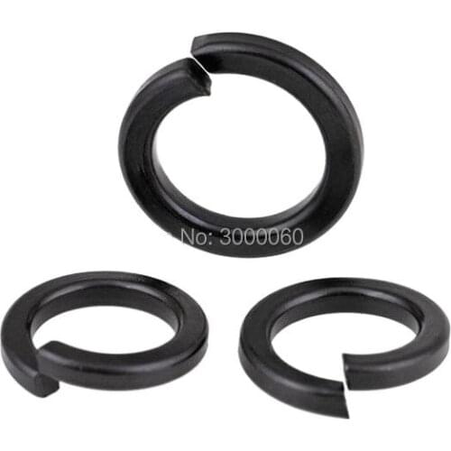 M2 M2.5 M3 M4 M5 M6 Grade 8.8 Carbon Steel Black Oxide Gasket Spring Lock Washer 1000pcs/lot