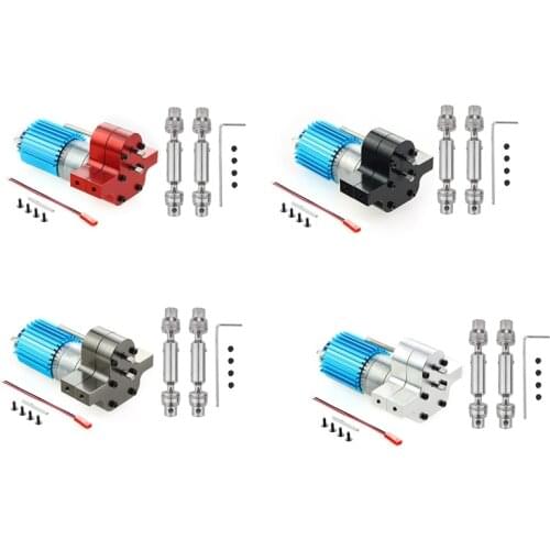 Metal Transmission Gearbox 370 Motor with Drive Shaft Upgrade Accessories for WPL C14 C24 B24 B36 MN D90 MN99S RC Car