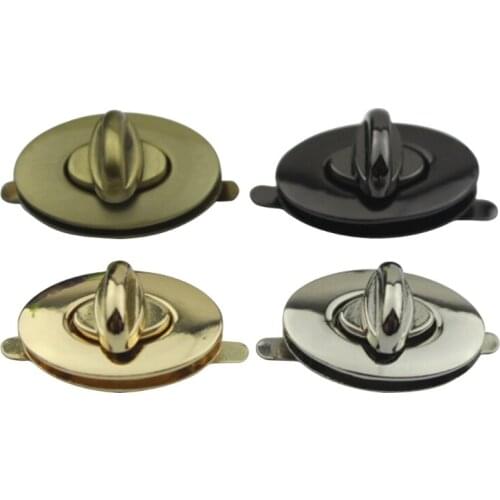Metal Oval Shape Clasp Turn Lock Twist Locks for DIY Handbag Bag Purse Hardware
