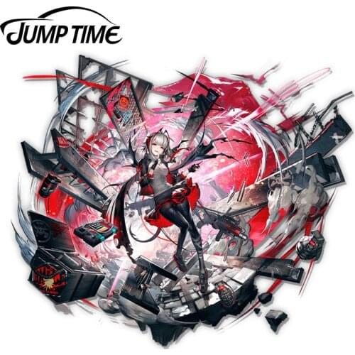 JumpTime 13 x 11.5cm Arknights W Elite 2 Anime Waifu Motorcycle Car Stickers Cartoon Decal Car Accessories Vinyl Decoration