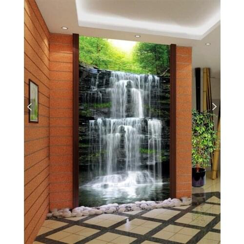 Beibehang wall paper 3d art mural HD waterfall natural beauty Restaurant Hotel wallpaper Home Decor Modern Wall Painting For