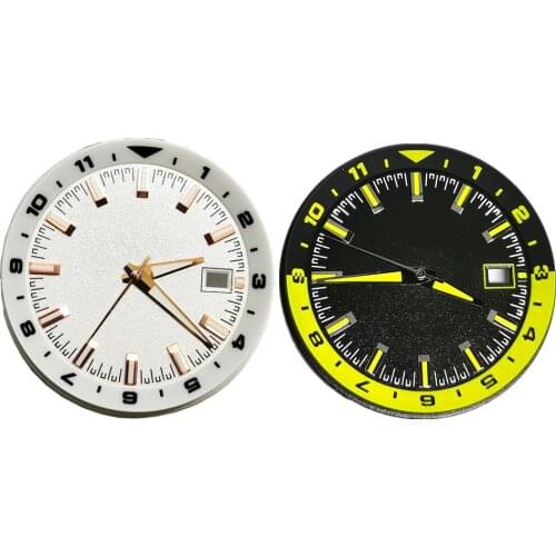 New Watch Part 36.8MM Green Luminous Dial Add Hands Fit NH35 Automatic Movement