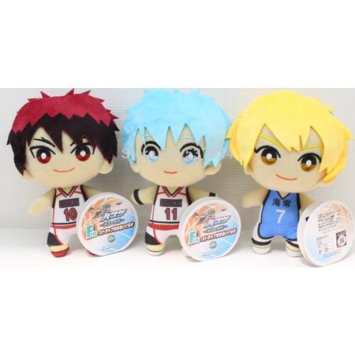 New 3 Styles Kurokos Basketball Kuroko Tetsuya Kagami Taiga Kise Ryota 6" 15CM Plush Doll Keychain Pendant