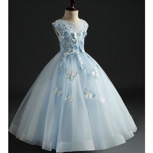 Baby Girl Dresses Long Baptism Dress for Girls 1st year Birthday Party Wedding Gown Butterfly Floral Infant Christening clothing