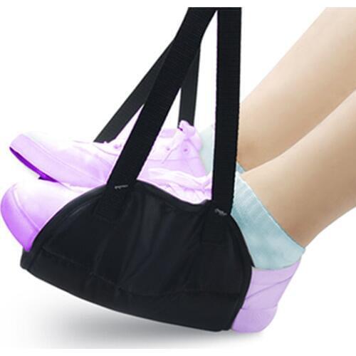 Portable Office Travel Airplane Footrest Premium Memory Foam Foot Resting Hammock Outdoor & Indoor Swing Comfy Foot Hammock