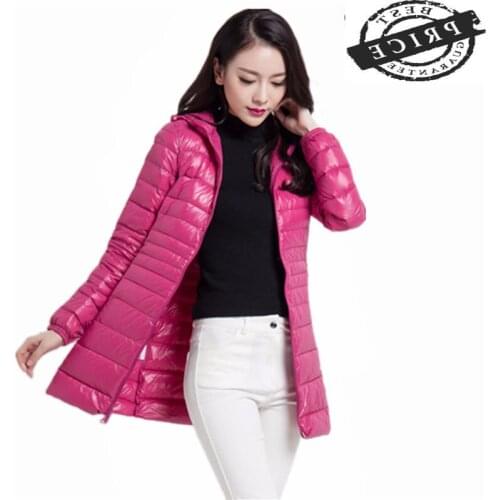 Plus Size aXL 6XL Winter Jacket Women 2021 Thin White Duck Down Coat Autumn Hooded Ladies Clothes Chaqueta Mujer LWLaa1