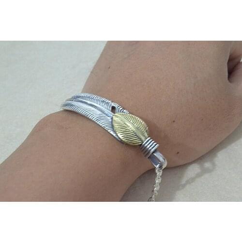 Real 925 sterling silver bracelet personality trend Japanese and Korean accessories bracelet