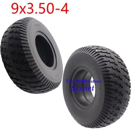 9x3.50-4 Solid Tire No-inflation Tyre 9 *3.50-4 Tyre of Electric Small Surfing Four-Wheel Skateboard Beach Car wheel Accessories