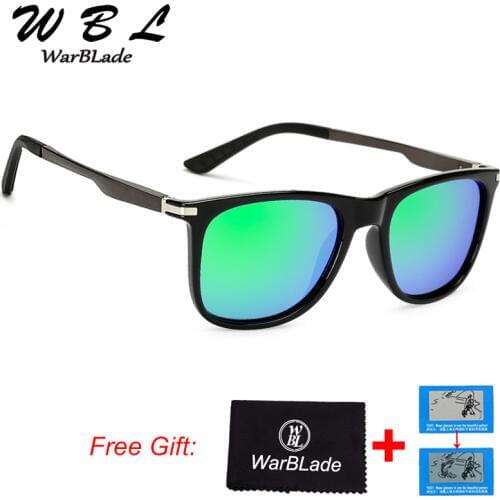 WarBLade Brand Polarized Sunglasses Men Square Mirror Aluminium Magnesium Temple Mens Sunglass UV400 Driving Goggles 2019