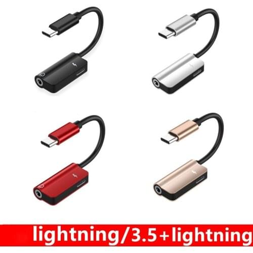 Usb Type C To 3.5mm Jack TypeC Audio Splitter Headphone Cable Earphone Aux 3.5 Adapter Charger Usb-C For Xiaomi Mi6 Mix2 For Hua
