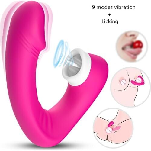 Tongue Licking Vibrator Clitoris Nipple Vagina Massage Erotic Dildo vibrators Sex Toys For Woman Female Masturbator sex doll