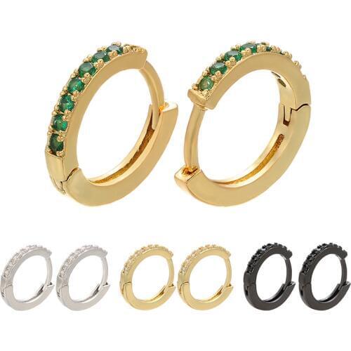 ZHUKOU high quality 13x14mm crystal earrings for women summer jewelry accessories fashion Gold /Silver color earrings model:VE82