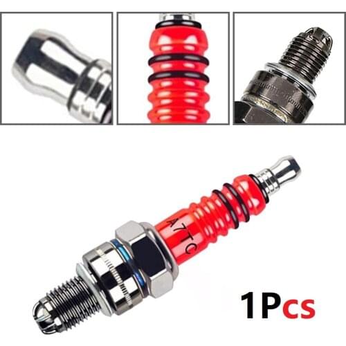 1PCS A7TC Car Replacement Parts Spark Plugs High Performance 3-Electrode Motorcycle Spark Plug For 50cc-150cc ATV