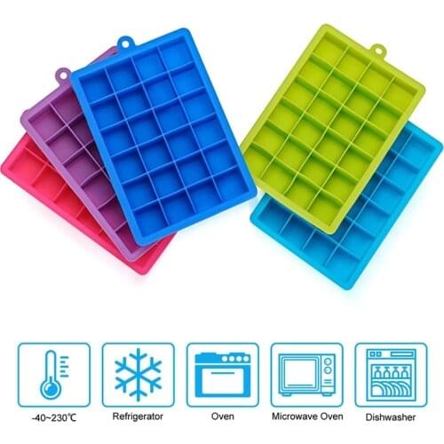 24 Silicone Ice Cube Tray with Lid Ice Cube Mold Food Grade Silicone Whiskey Cocktail Drink Chocolate Ice Cream Maker Party Bar