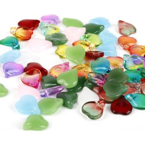 5pcs 13x15mm Glass Cherry Blossom Petals Cherry Blossom Pendant Czech Glass Flower Beads For DIY Jewelry Making Accessory