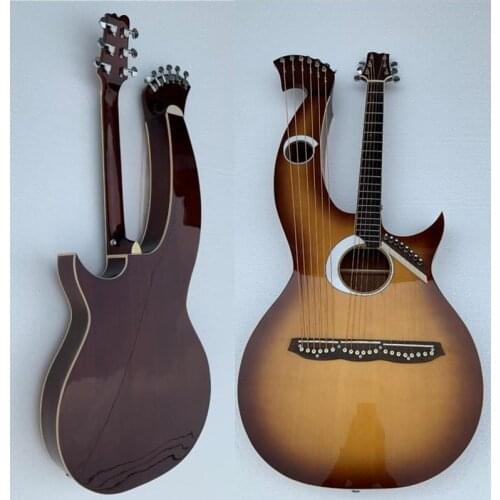 6/6/8 Strings Harp Acoustic guitar 668-string cithara Double Necks electric acoustic Guitar lyra Guitar free shipping