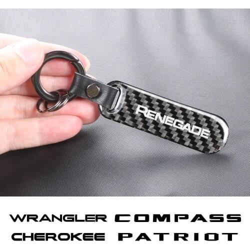 Car Keychain Auto Key Fob Ring Buckle For Jeep RENEGADE WRANGLER CHEROKEE COMPASS PATRIOT TRAILHAWK COMMANDER LIBERTY RUBICON