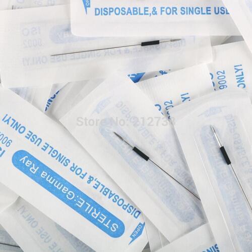 Free shipping 500Pcs 1,3,5RL Assorted Size Specilal Permanent Sterilized Makeup Needles for Beauty Supply-A0