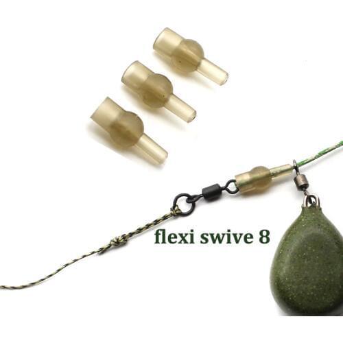 20PCS Rubber Tulip Beads Method Feeder Fishing Quick Change Beads for Carp Fishing Ledger Helicopter Rigs Anti-Tangle Beads