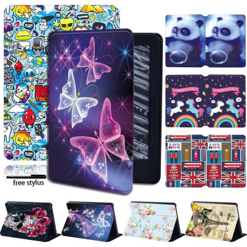 For Amazon Kindle Paperwhite 4/1/2/3/Kindle 8th/10th Gen Tablet Case New Case for Flip Lightweight Hard Shell Case + Free Stylus