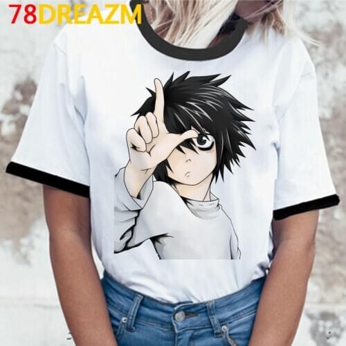 Japanese Anime Death Note T Shirt Women Kawaii Cartoon Summer Tops T-shirt Ichigo Bleach Graphic Tees Harajuku Unisex Female
