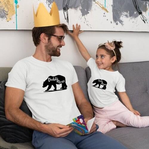 Baby bear Print Cotton T Shirt for Summer Girls boys Toddler child Kids Clothes Toddler Shirt Tops Tees Gift for Toddler kids