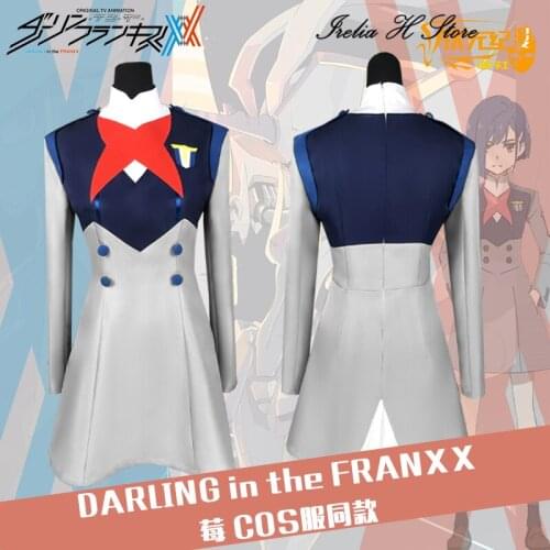Ichigo Hiro DARLING in the FRANXX Anime Cosplay Hiro Ichigo Cosplay Costume Uniform cosplay dress jumpsuit