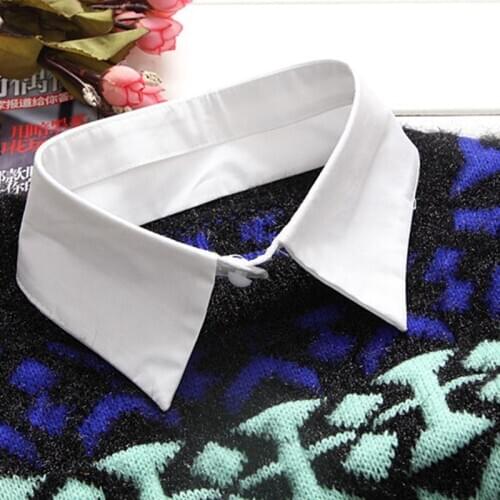 Classic Black/White Collar Shirt Fake Collar Tie Vintage Detachable Collar False Collar Lapel Women/Men Clothes Accessories