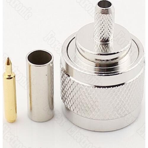 50pcs/lot N-C-J3 Male Connector RF Coaxial Connector For All Copper Internal Thread Needle Crimp Type