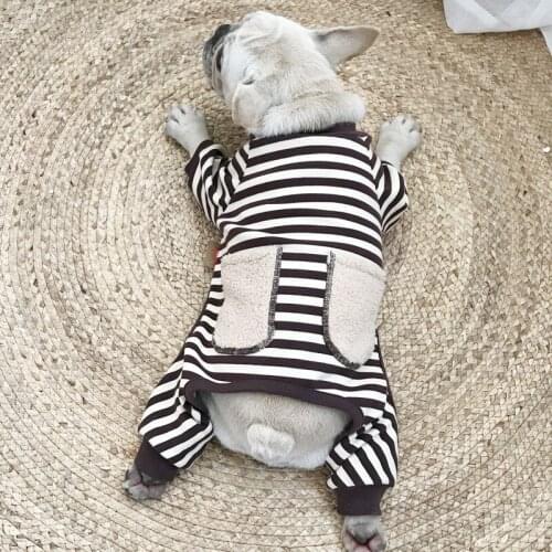 Pet Dog Costume Jumpsuit Warm Winter Dog Clothes Schnauzer Pug French Bulldog Clothing Bulldog Coat Outfit Pet Apparel Garment S