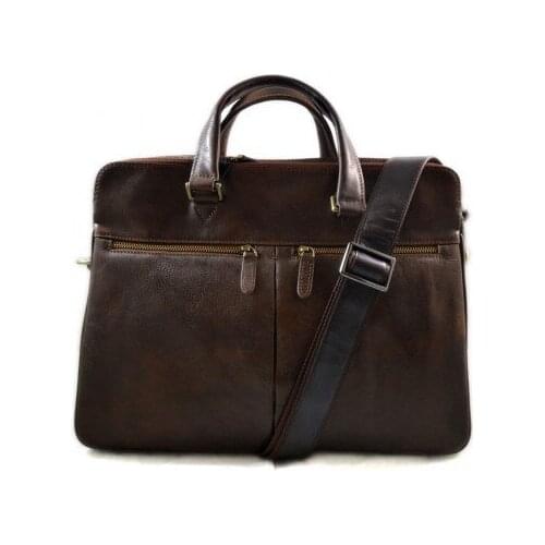 Leather satchel brown messenger men ladies bag handbag