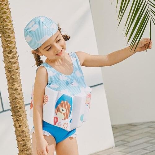 Swimwear Girls Bathing Suit One Piece Swimsuit Swimwear for Children Buoyant Force Floating Swimwear Safe Life Vest