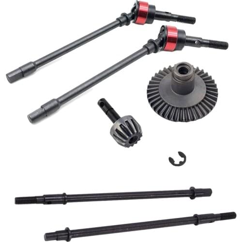 Metal RC Car Universal Drive Shaft Dogbone w/ Gears Set for Axial SCX10 1:10 Scale RC Rock Crawler Car Truck Parts