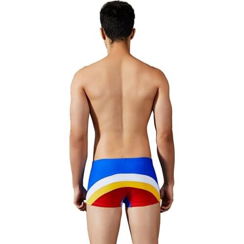 A149 New Rainbow Mens Swimwear Sunga Sport Swim Trunk Shorts Men Swimsuit Mens Swimming Shorts Surfing Swim Briefs Beachwear
