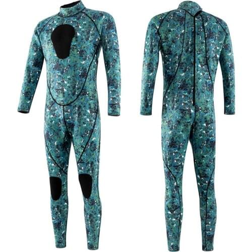 3mm neoprene scuba diving suit men and women one-piece free diving suit sunscreen warm camouflage snorkeling surfing suit