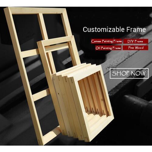 Custom Size DIY Frame For Oil Painting Canvas Print Painting Frames Gallery Canvas Stretcher Bar Christmas Decorations For Home