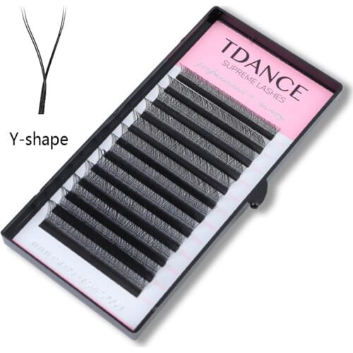 TDANCE 1Pcs Y-shape Hand Woven Premium Mink Soft Light Natural Eyelashes Extension Makeup Mesh Net Cross False Eyelash