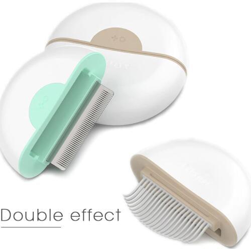 New Dog Comb Hair Grooming Remover Brush Puppy Dogs Cat Fur Cleaning 2 in 1 Beauty Brush Pet Supplies Combs Grooming Tool