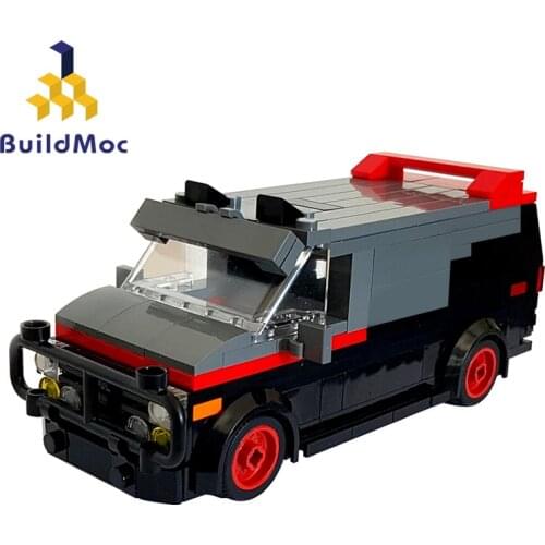 A-Team Van in minifig special car fire engine missile car plane building block truck house building block boy hand made toy