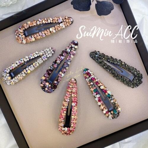 Hair Clip Hairpin For Women Girl Rhinestone Geometric Korean Handmade Fashion Head Accessories Mujer Wholesale