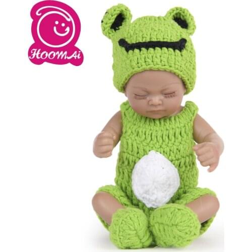 25CM Lifelike Bebe Reborn Dolls Whole Silicone 10 Inch Sleeping Newborn Baby Doll Toy With Painted Hair For Kids Birthday Gift