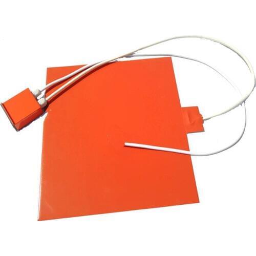 400*400*1.5mm 120v 1200w silicone rubber heater with digital thermostat